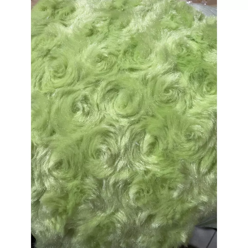 1 yard Lime Rosette Snuggle Minky