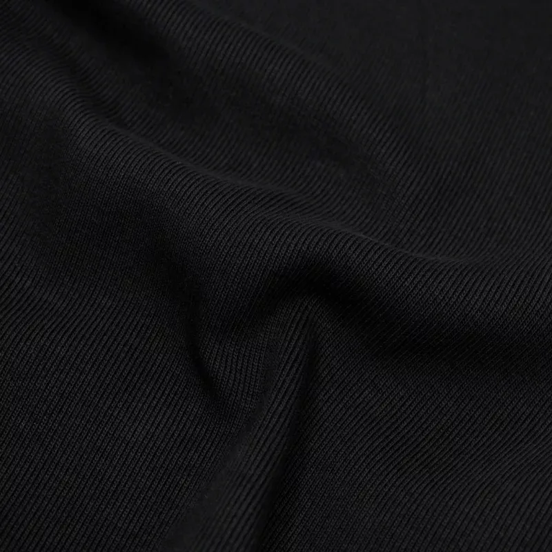 100% Cotton Heavy Sweatshirt Ribbing – Black