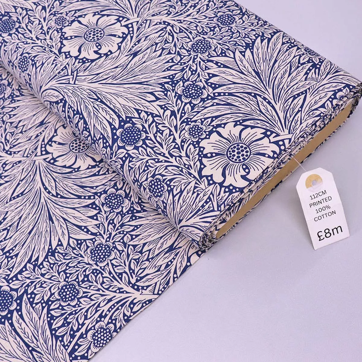 100% Cotton – Navy – Marigold