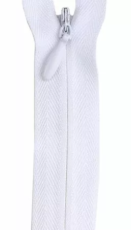 20 - 22"" Poly Invisible Zipper - White - Coats & Clark