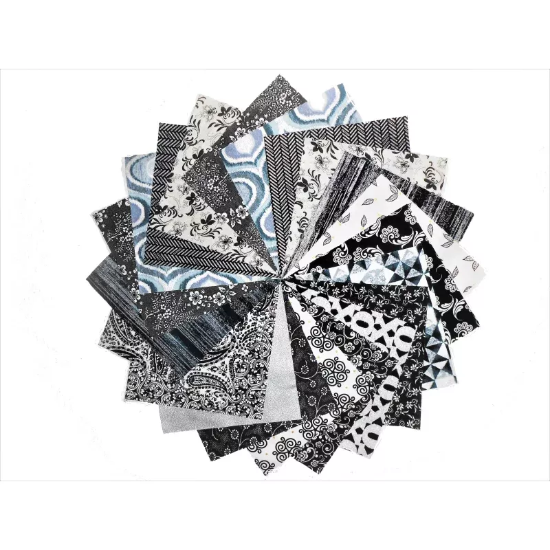 34 5 Inch Black and White Charm Pack