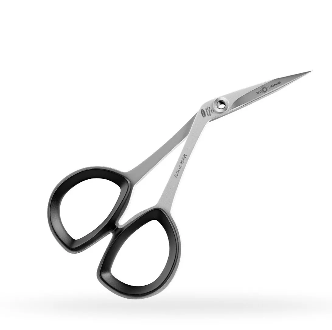 4" Bent Evolution Embroidery Scissors - Stainless Steel - Ring Lock System