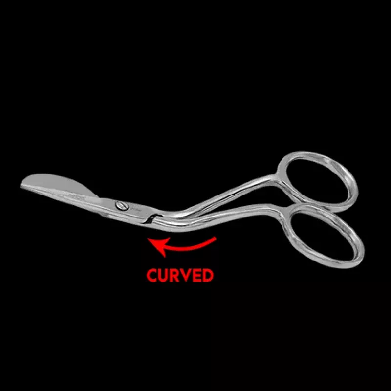 4 Mini Duckbill Applique Scissors Silver Shimmer