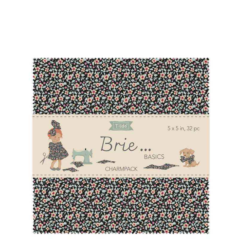 5" Brie Basics Charm Pack- 32 pcs - Tilda