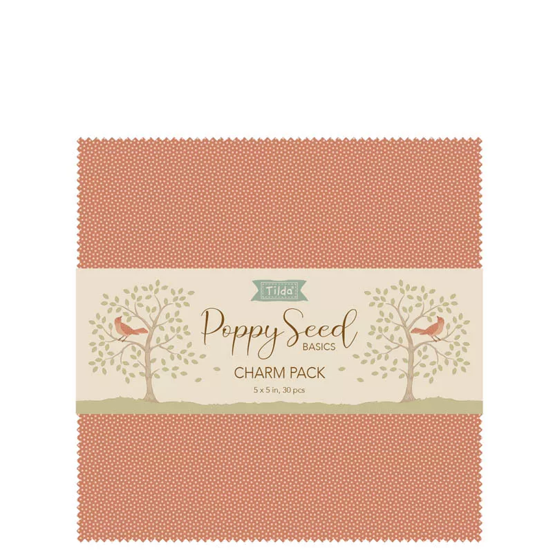5" Poppy Seed Charm Pack - 30 pcs - Tilda