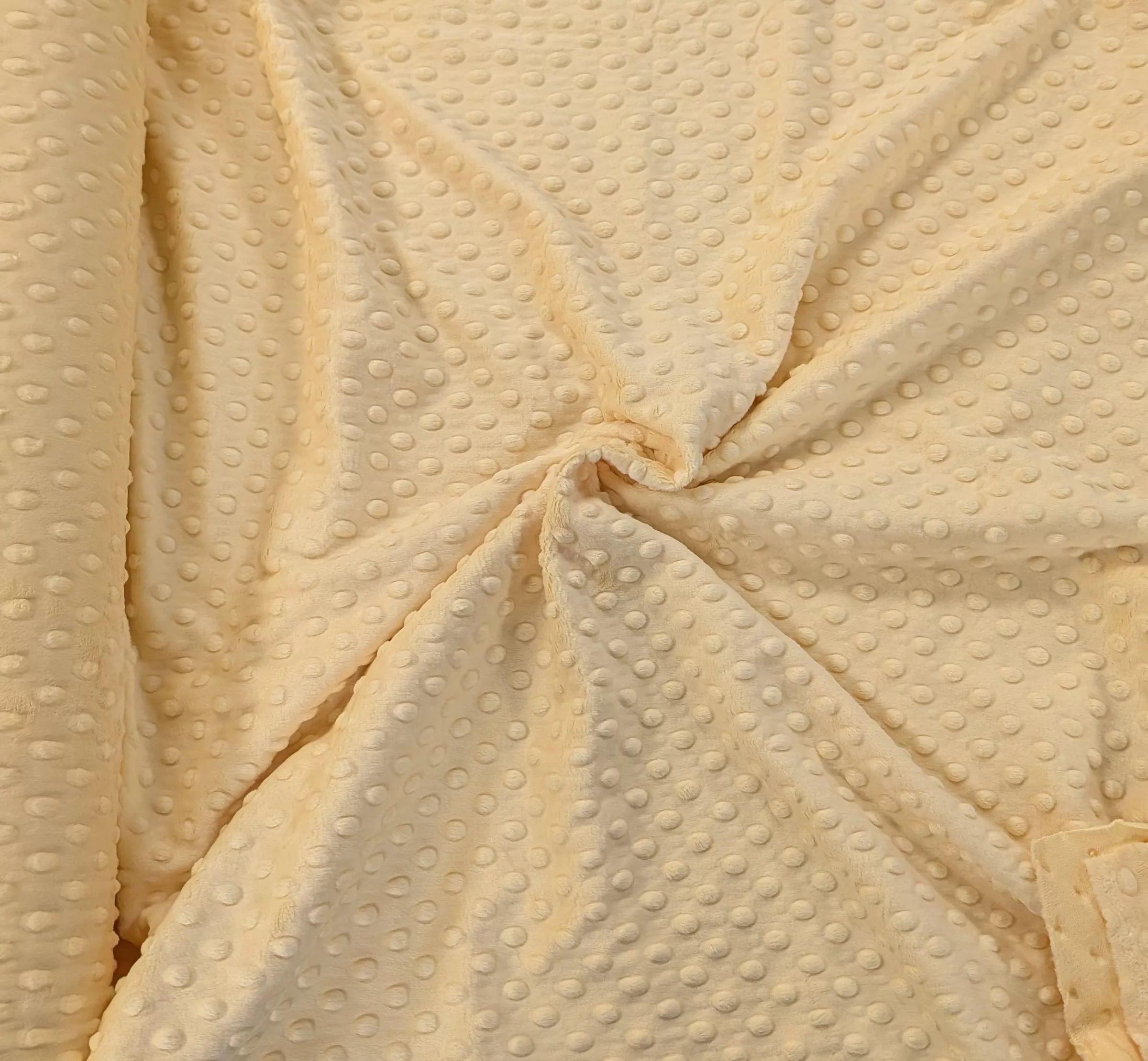 58-60 inch Wide Minky E-Dots - Polyester - Lemon
