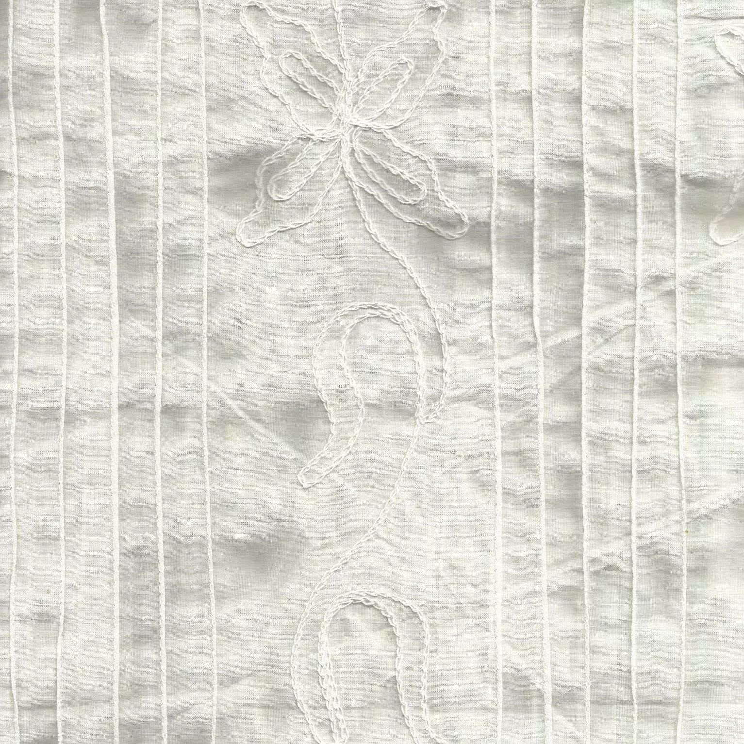 77300 - Pintuck - White - Woven - Pintuck & Patchwork