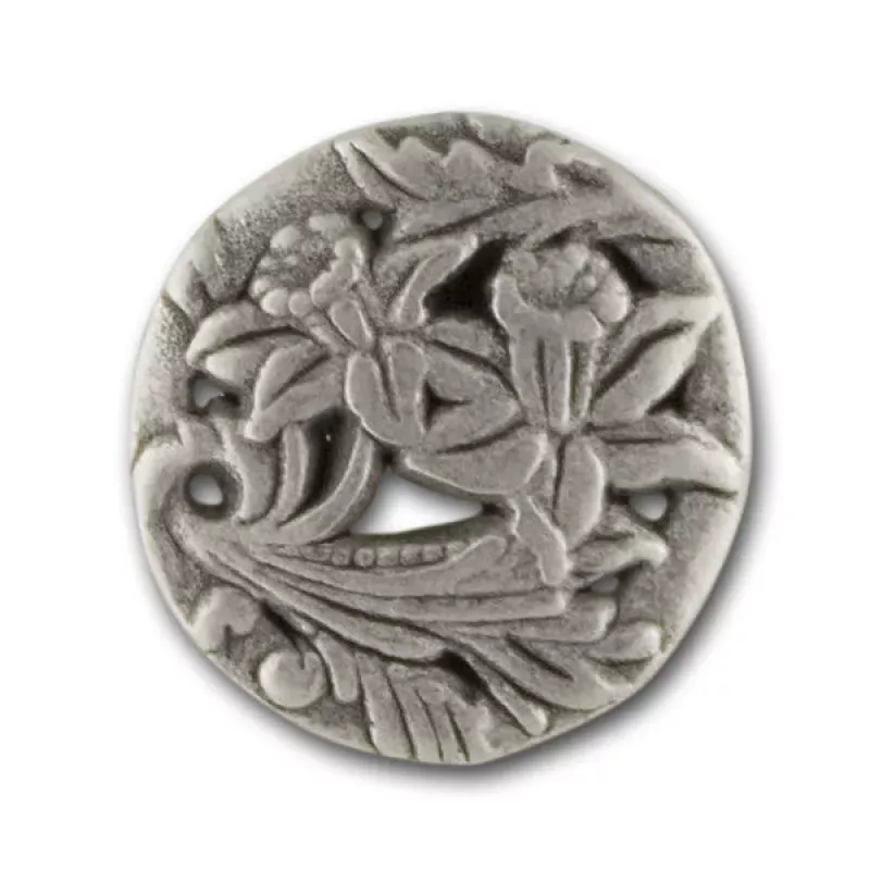 9/16″ Daffodiled Silver Metal Button