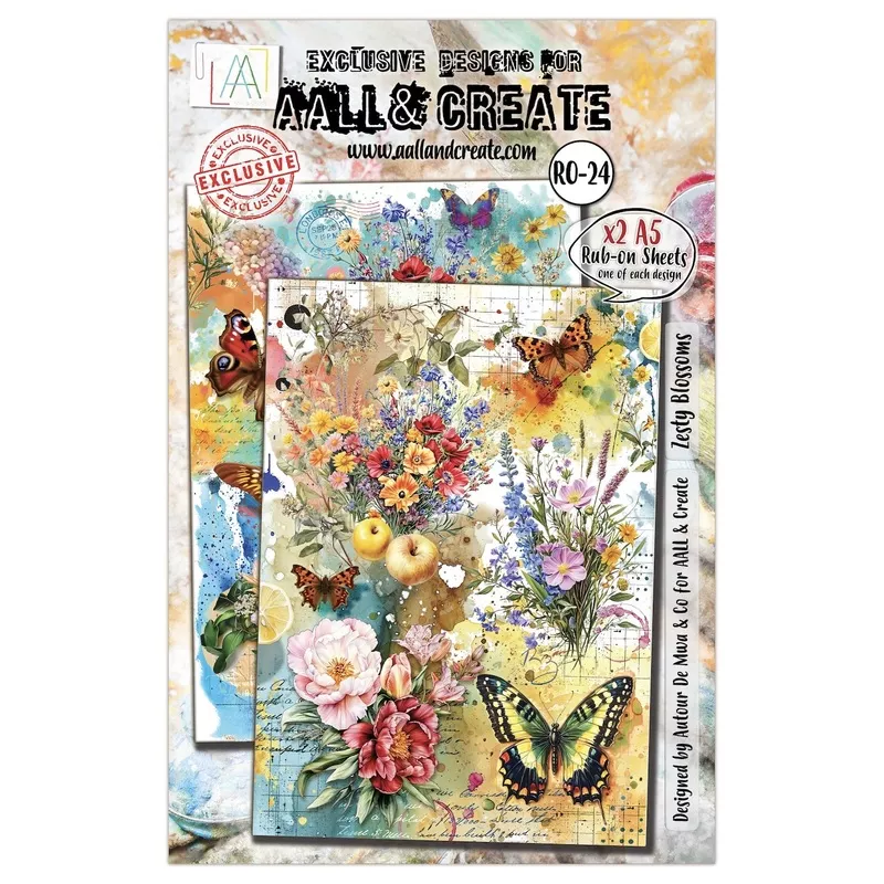 AALL & Create Zesty Blossoms Rub Ons ro-024