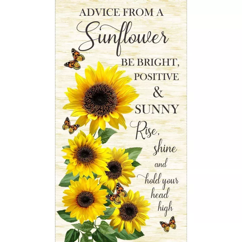 Advice From A Sunflower Panel by Timeless Treasures