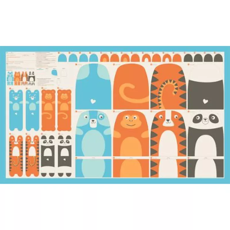 Animal Park Fun Stuffies Panel Multi