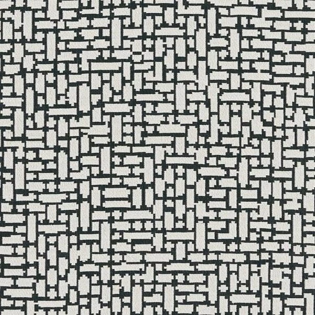 Arc-Com Great Wall Fog Stacked Rectangles White Upholstery Fabric