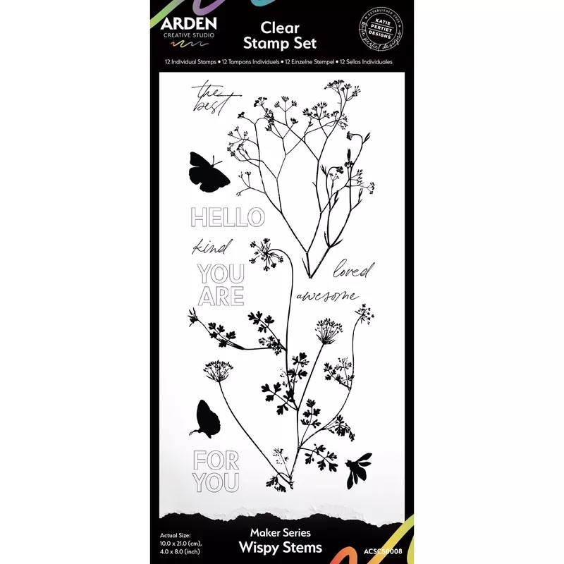 Arden Creative Studio Wispy Stems Clear Stamps acscs0008