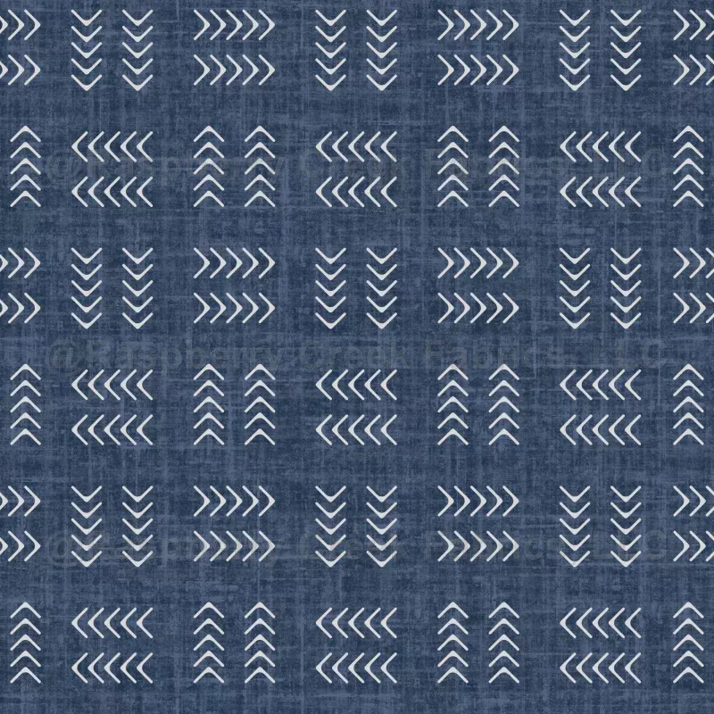 Arrows on Navy Blue Linen