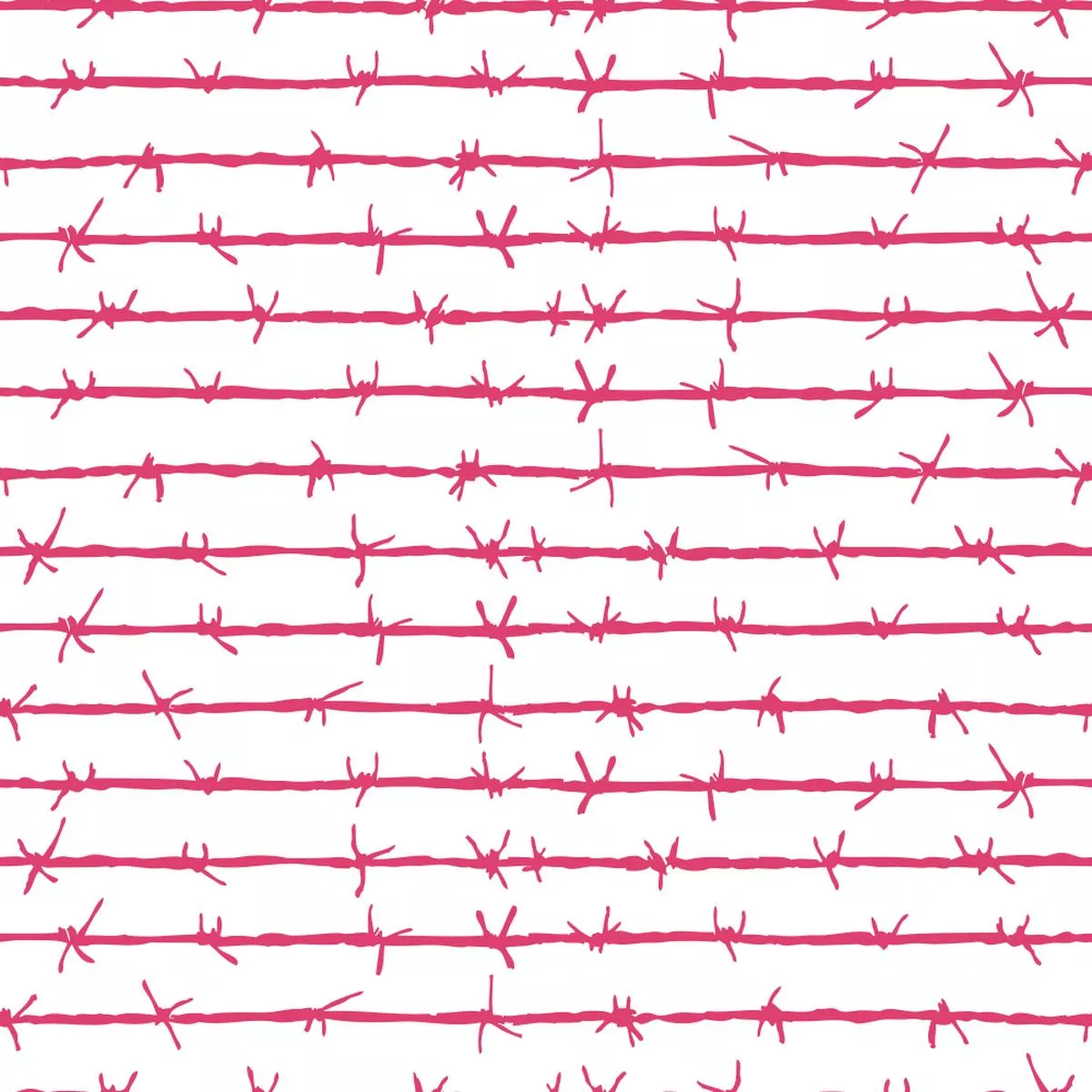 Barbed Wire Fabric – Pink Carmine
