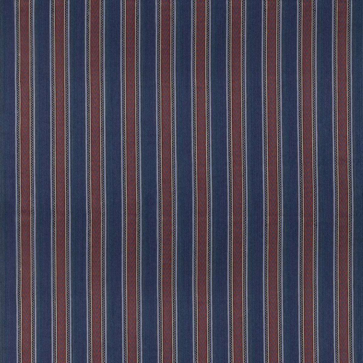 Barrington Stripe Indigo/Red Fabric