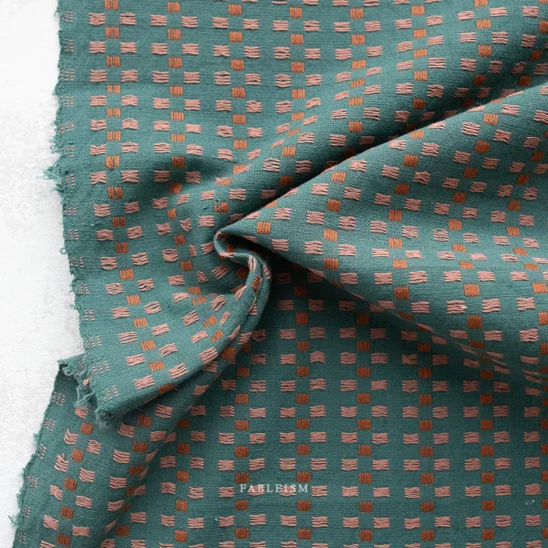 Basket Weave Cotton – Teal