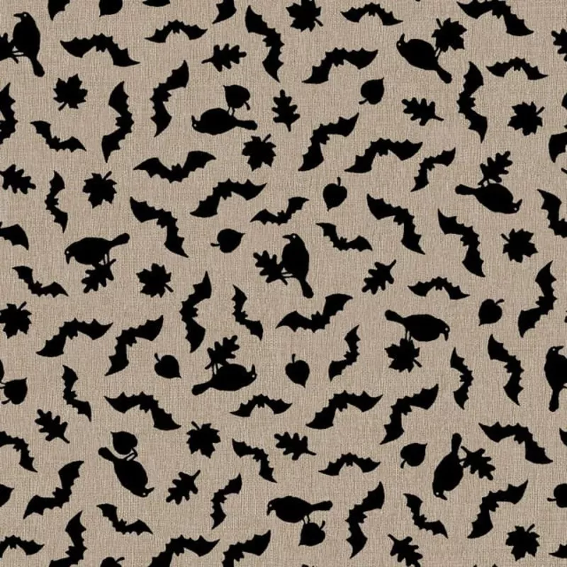 Bats and Crows Tan – Pumpkin Grove