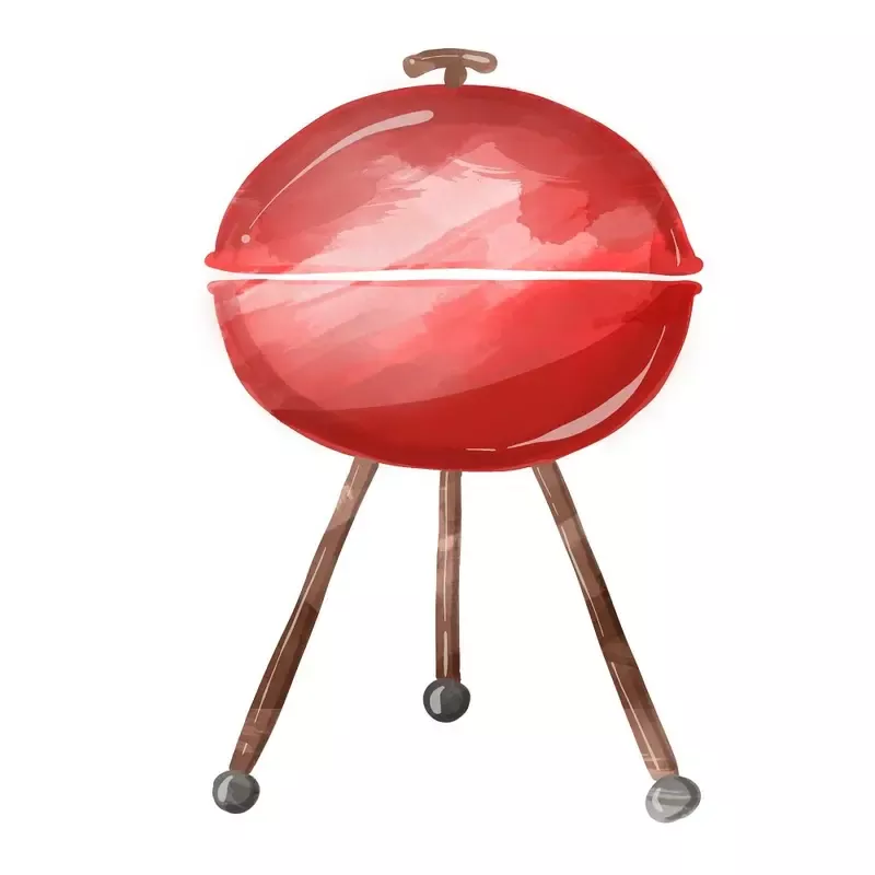 BBQ Grill Fabric Panel – Red