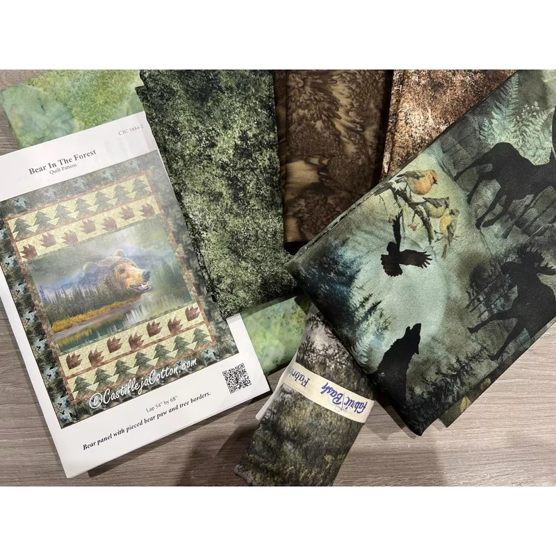 Bear in the Forest Fabric Quilt Kit
