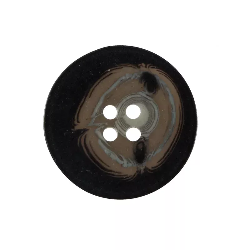 Black and Brown Plastic Button – 40L/25.5mm