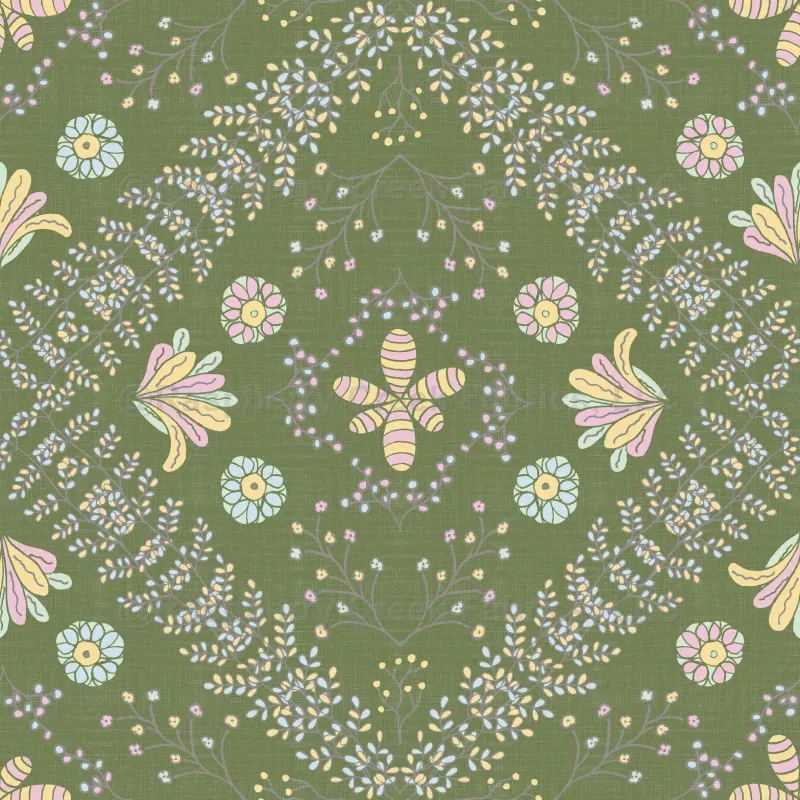 Bloom Tapestry Olive Green