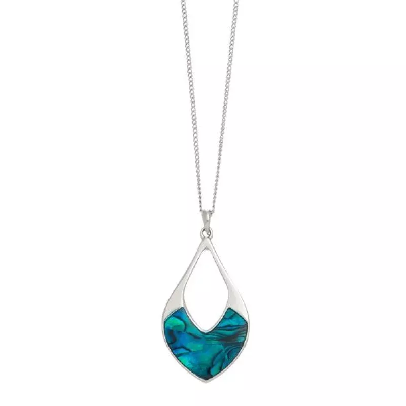 Blue Abalone Necklace – V drop