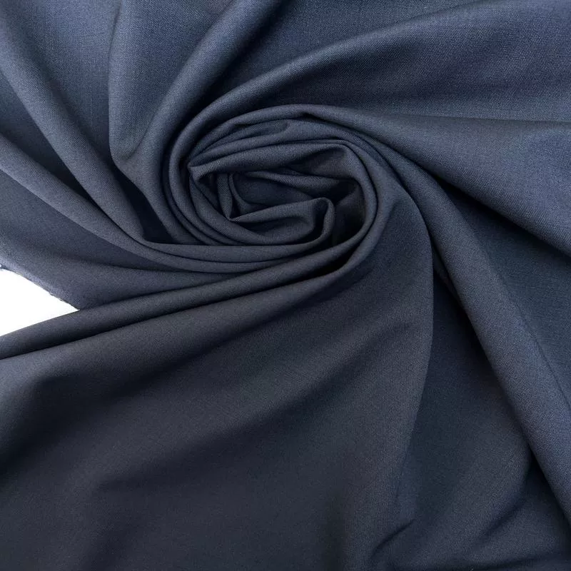Blue Wool Stretch Suit Fabric