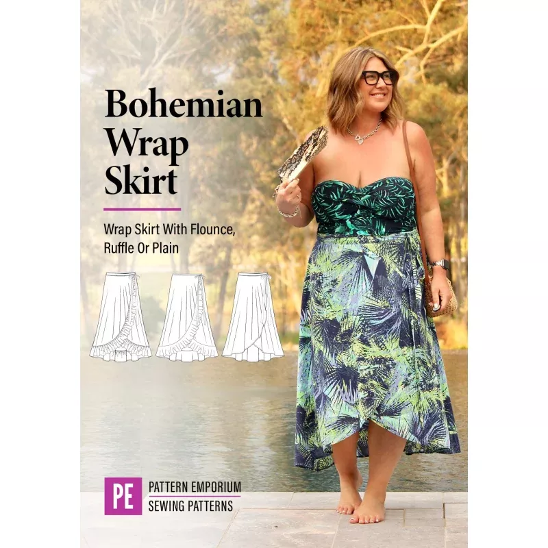 Bohemian Wrap Skirt | PDF Sewing Pattern
