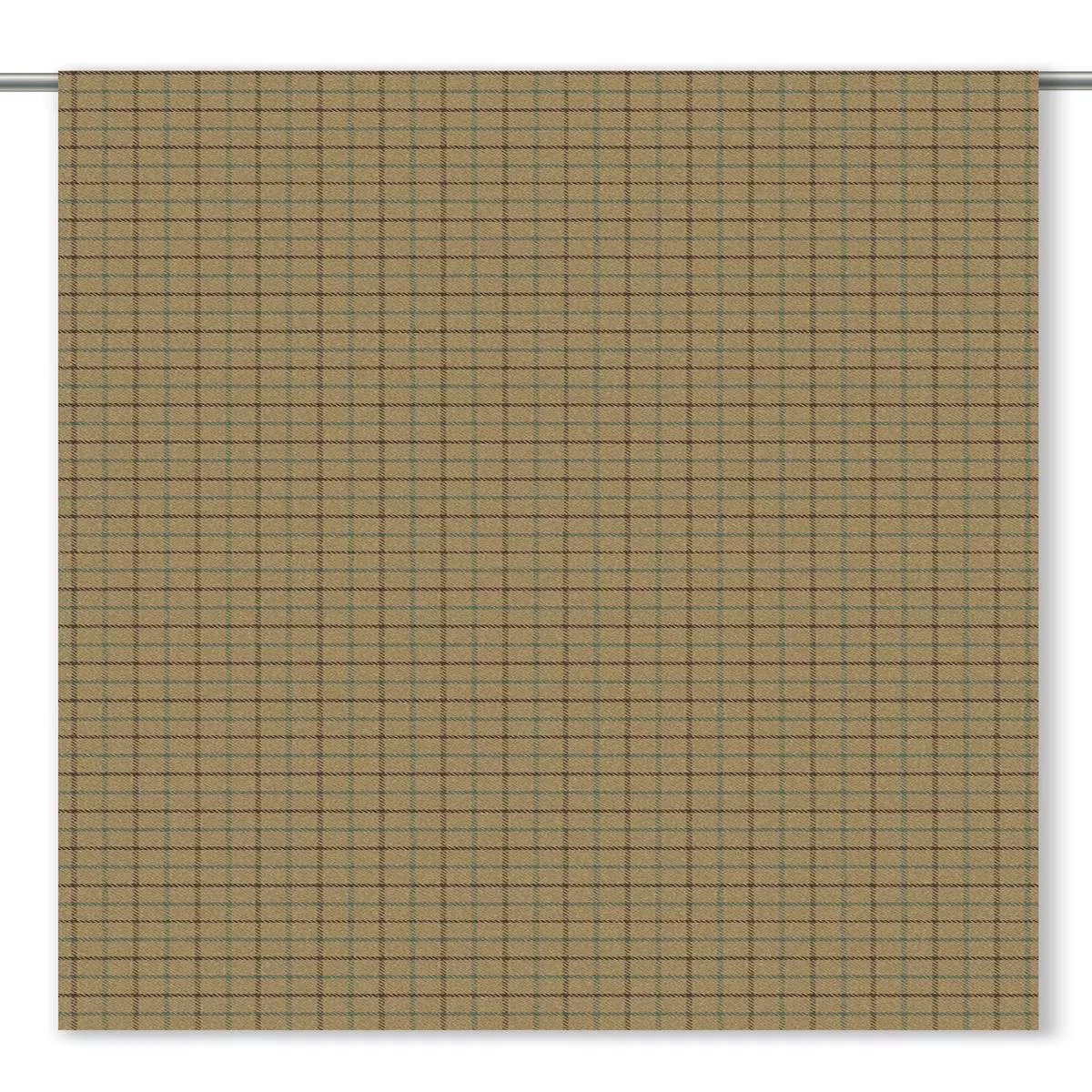 ‘Bombay Baguette’ Fabric by the Yard (Tan/ Dark Brown/ Blue)