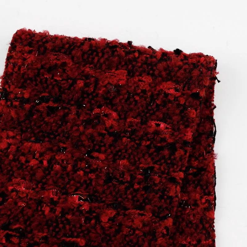 Boucle Shimmer Tweed – Red
