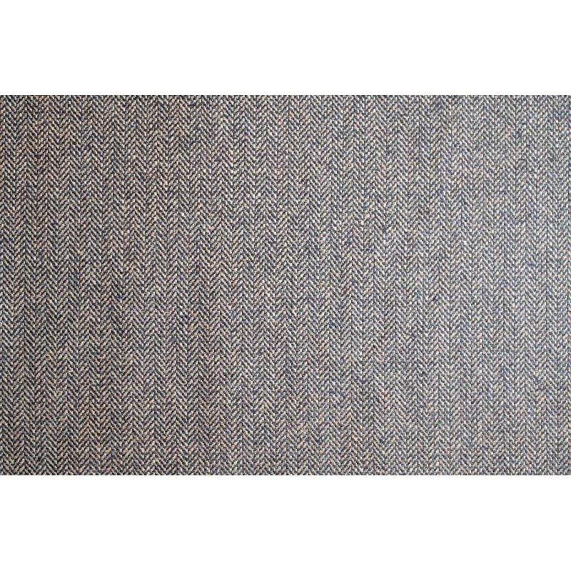 Brown and Black Herringbone Wool Flannel