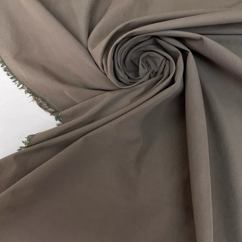 Brown Cotton Polyamid Twill