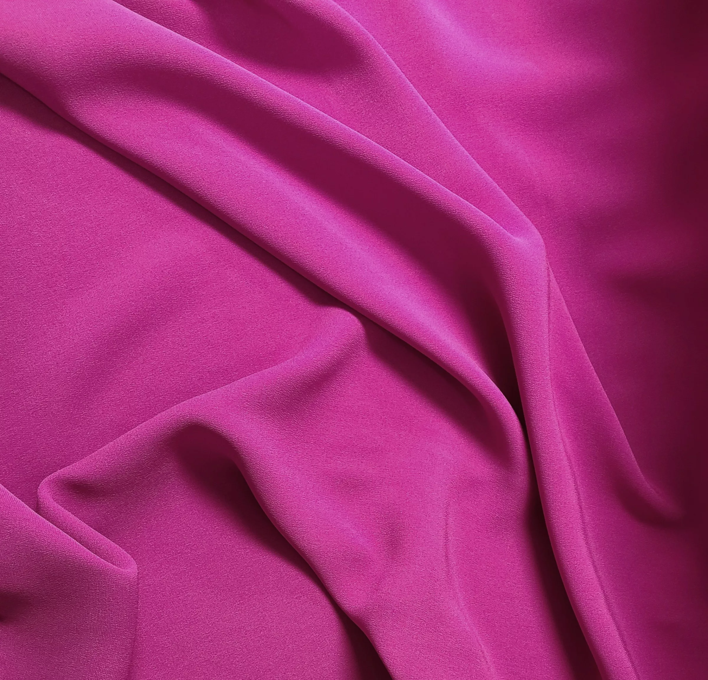 BT-406 Solid - Stretch Crepe - Fuchsia - Deadstock
