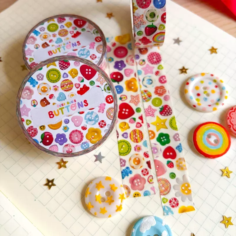 Busy Bugs Buttons Washi Tape