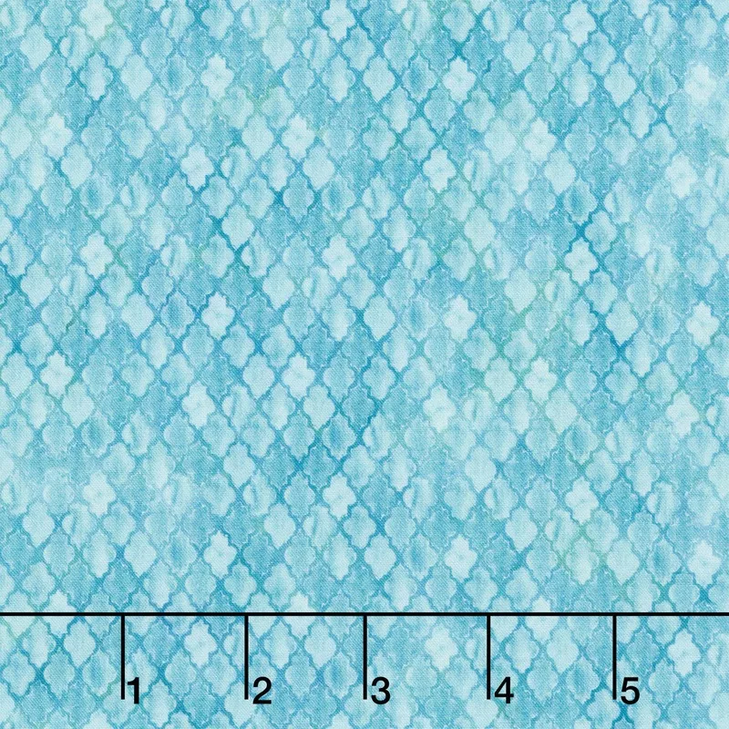 Butterfly Fantasy – Lattice Teal Yardage