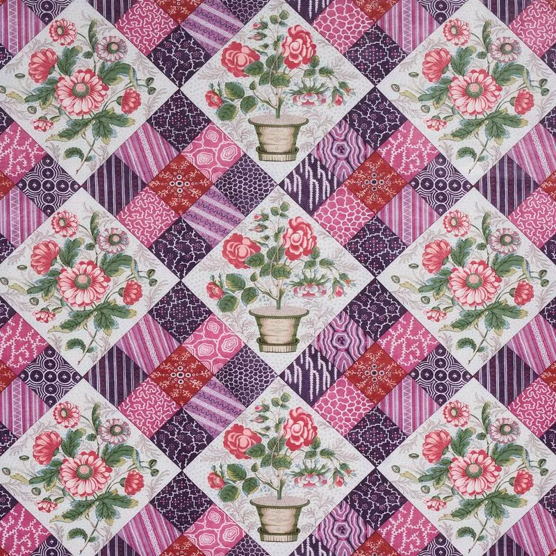CALDWELL PATCHWORK CHINTZ | Fuchsia And Plum