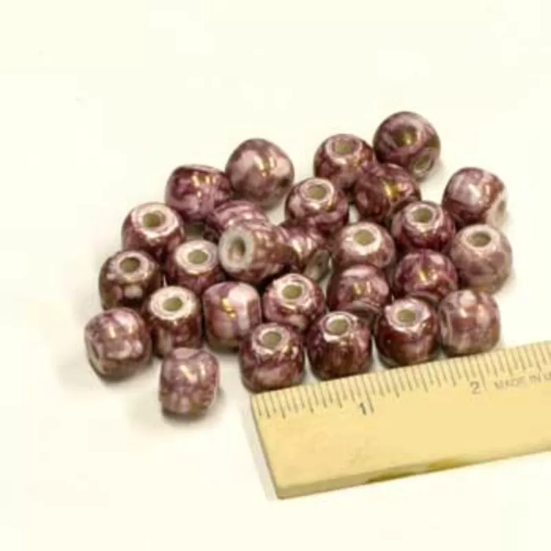 Ceramic Beads, Raspberry