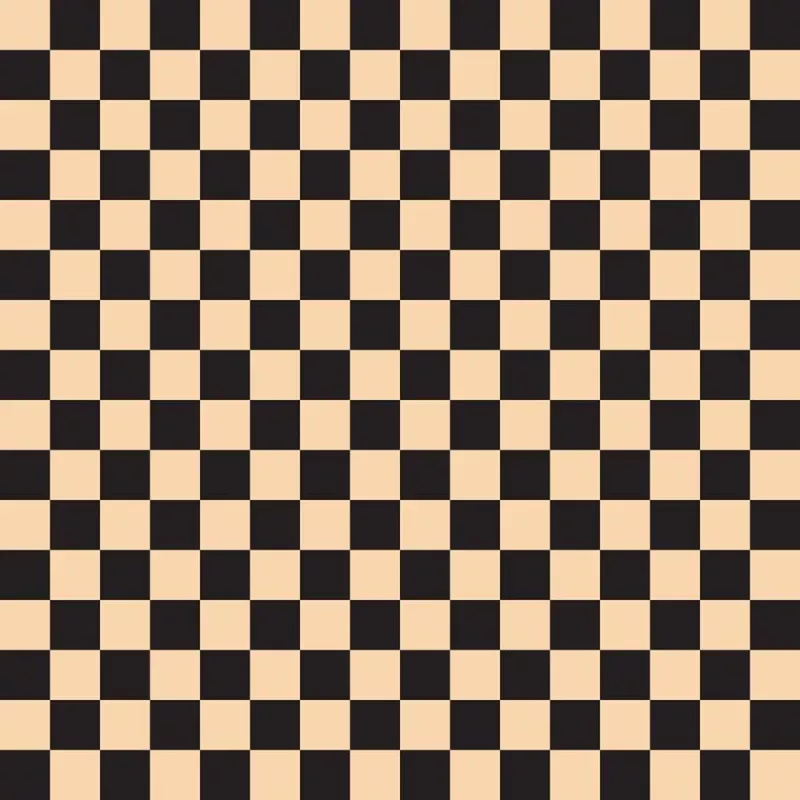 Checkered Basics Fabric – Pizazz Peach on Black