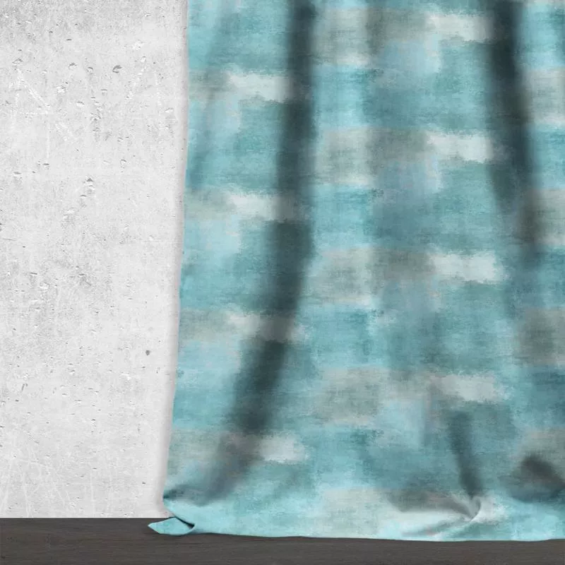 ‘Circuit Sky’ Fabric by the Metre (Blue)