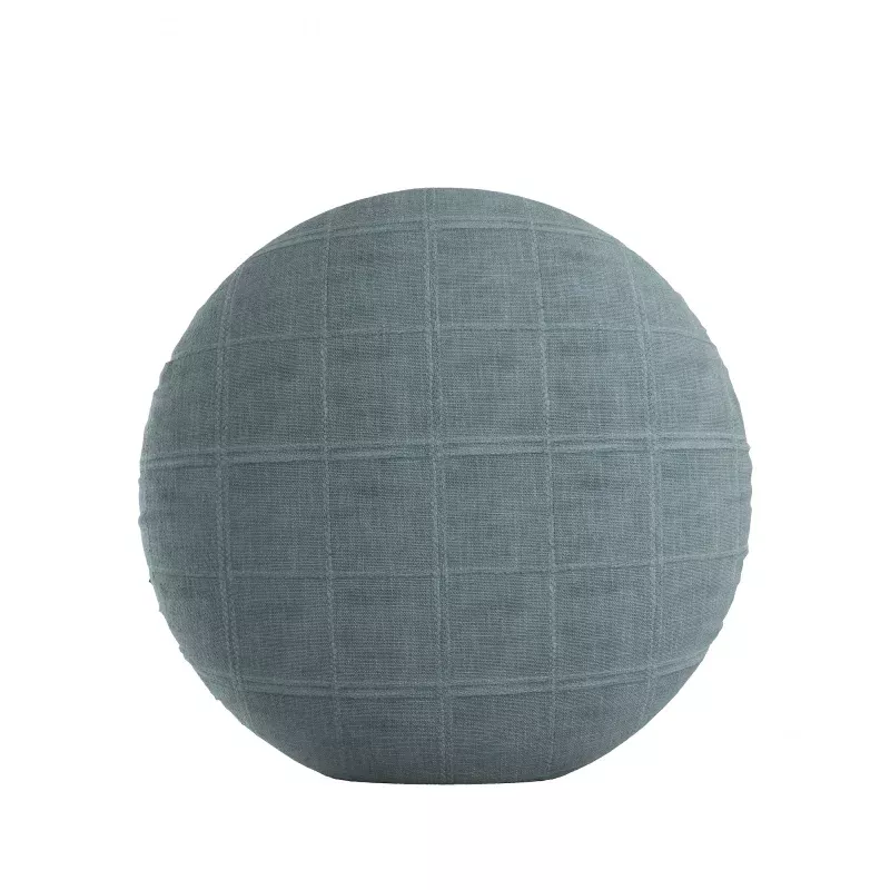 Circular Throw Pillow in Moray – Chambray