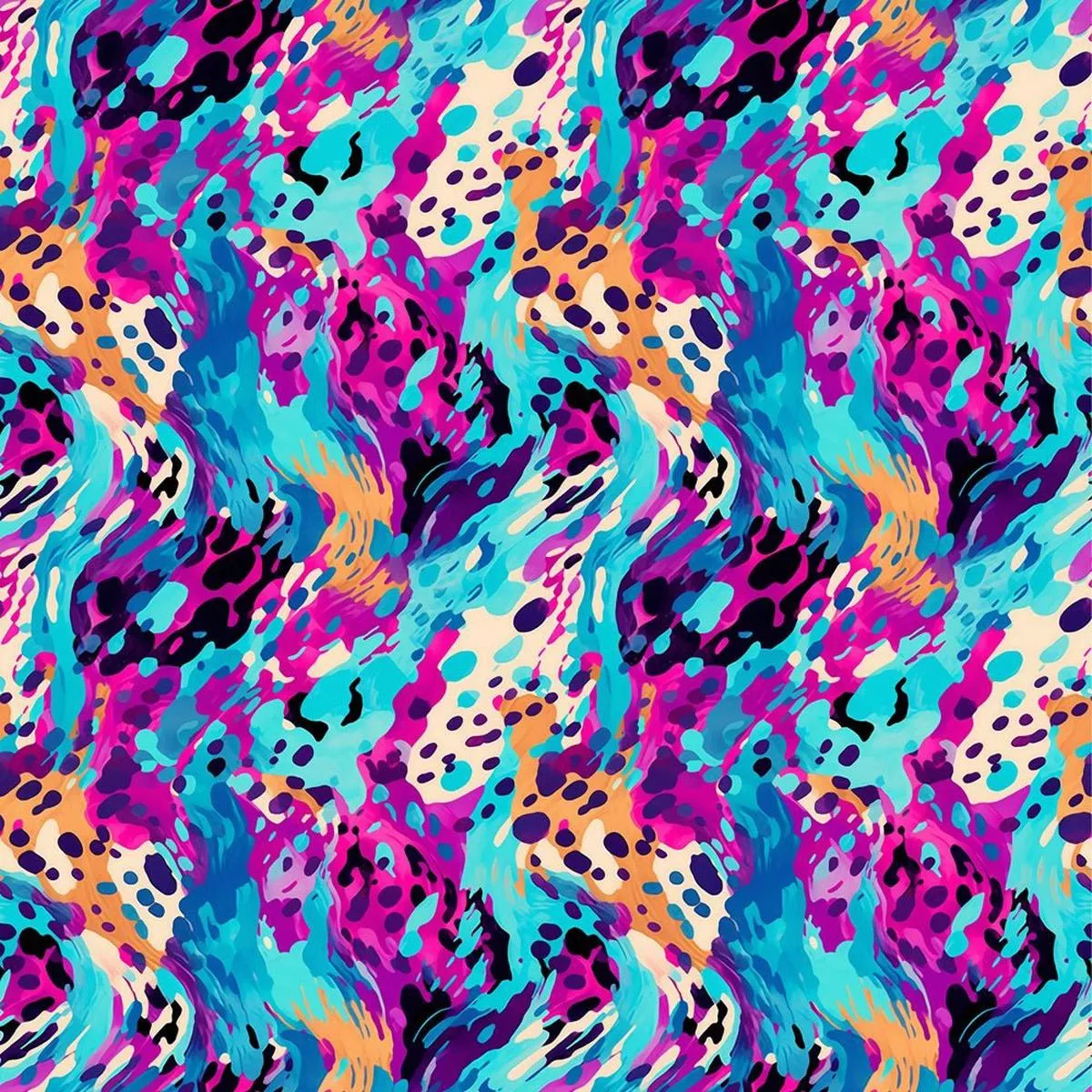 Colorful Grunge Marbled Fabric