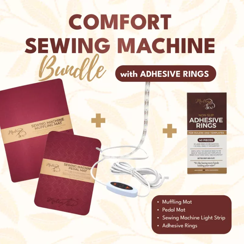 Comfort Sewing Machine Bundle with Adhesive Rings