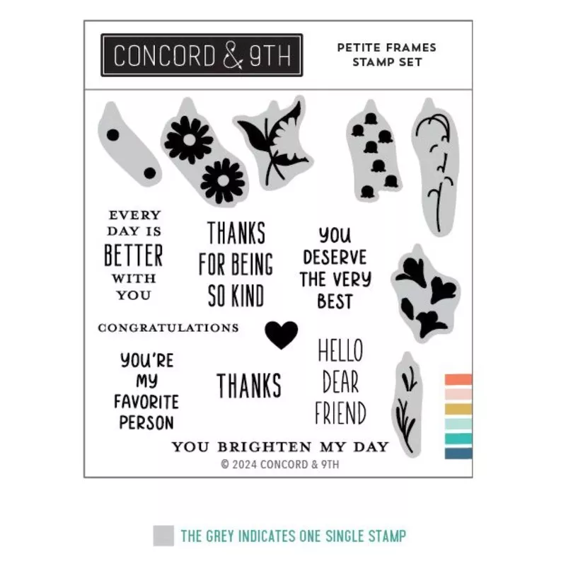 Concord & 9th Petite Frames Clear Stamp Set 12346