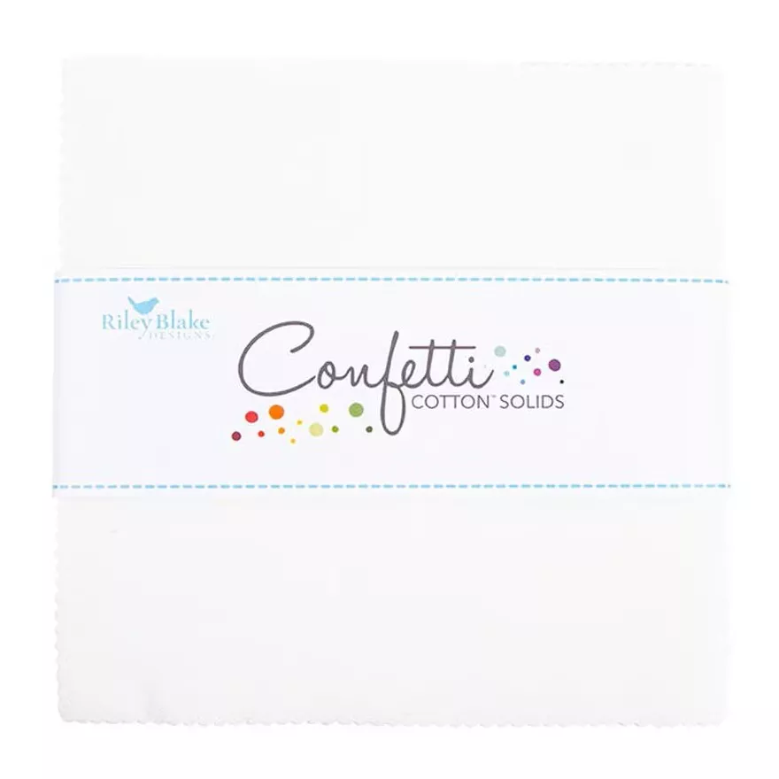 Confetti Cotton - 5" Squares - Cloud - 42pcs