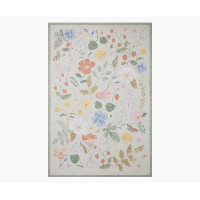 Cotswolds Strawberry Fields Power Loomed Rug – Ivory Ivory