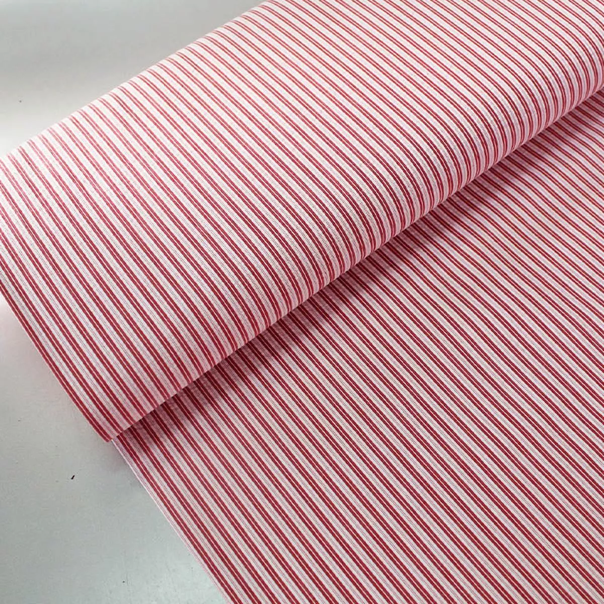 Cotton Dressmaking Seersucker Multi Stripe – Red