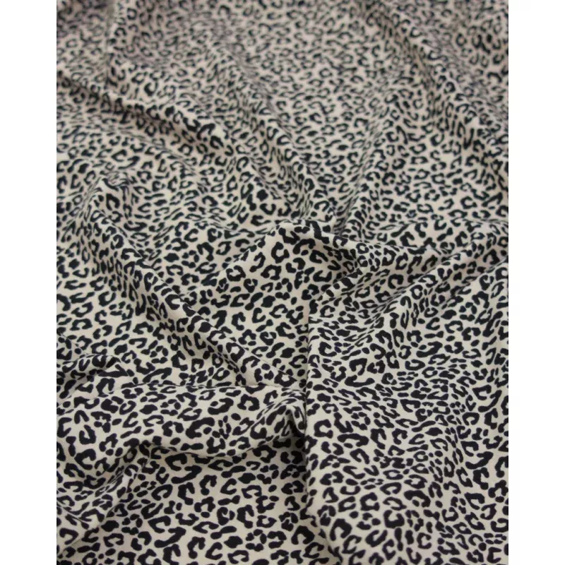 Cotton Jersey Fabric – Little Leopard Oatmeal