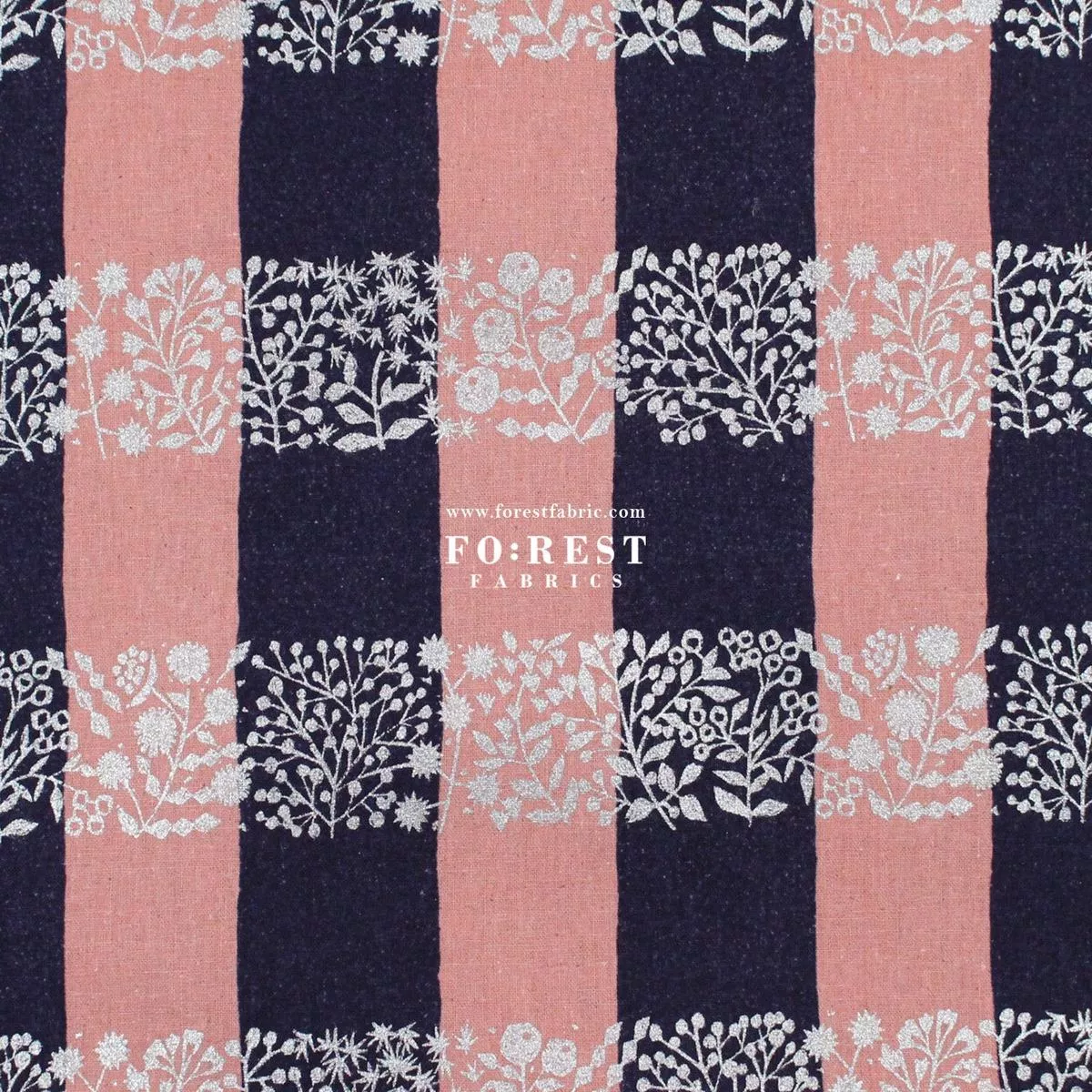 cotton linen – lattice echino fabric D