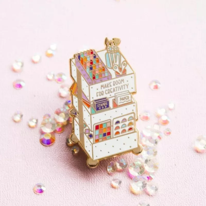 Creativity Cart Enamel Pin | The Gray Muse